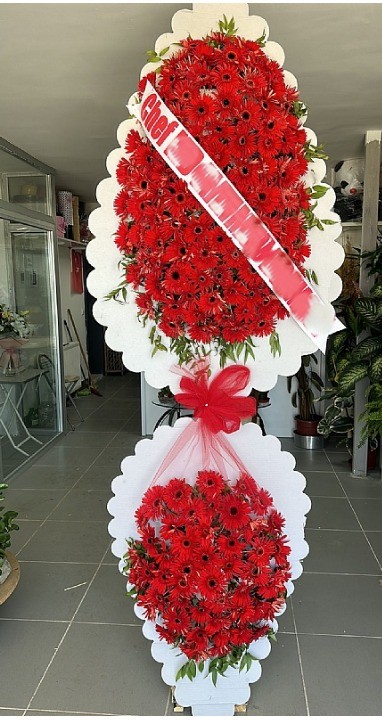  - Çift Katlı Çelenk Kırmızı Gelberalı