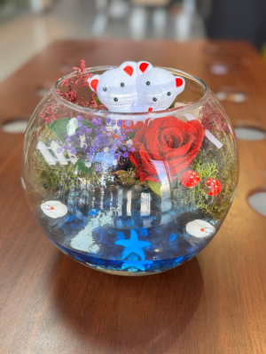  Çayyolu Çiçek Siparişi - Fanusta Açık Telaryum 